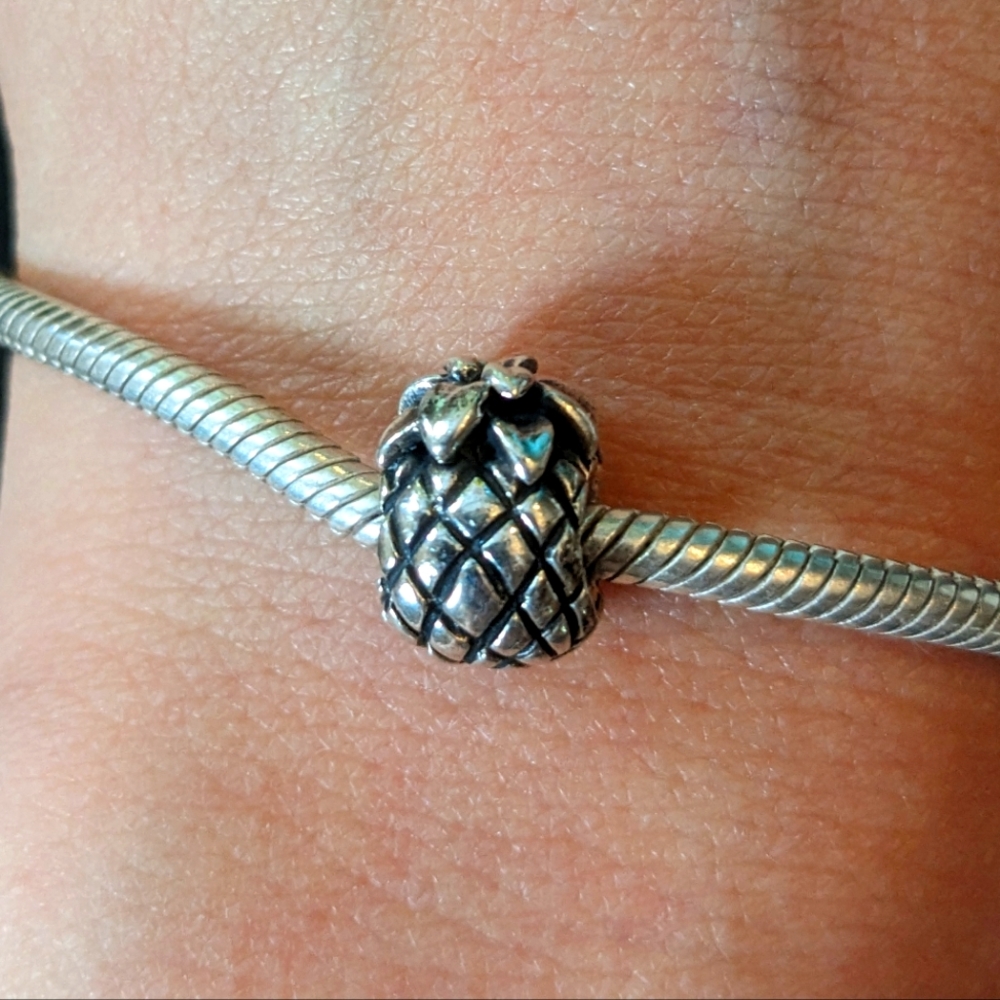 Pandora Sterling Silver Pineapple Charm Retired
